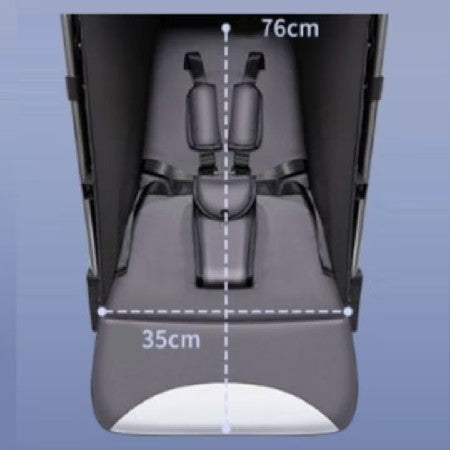 Căruț pentru bebeluși At Performance, pliabil, ușor, cu șezut reglabil și funcție sport, 6-36 luni NEGRU